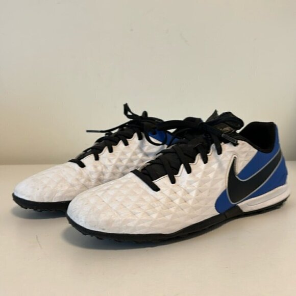 Nike Tiempo Legend 8 Pro TF Daybreak - White/Black/Hyper Royal/silver size men7 - Picture 4 of 10